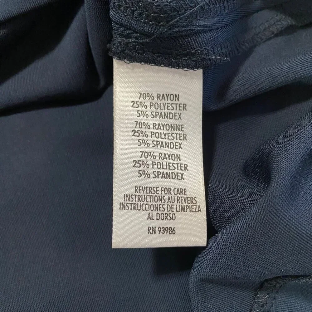 Casual Corner Women’s Skirt Medium Navy Blue Midi Stretch Career Officewear NWT - Picture 3 of 9